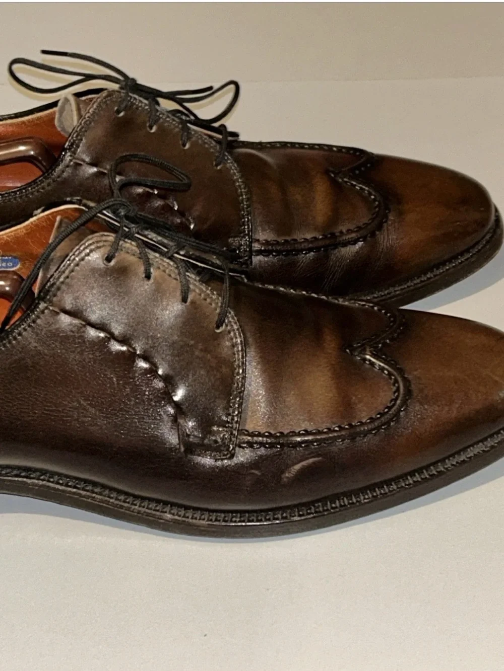 Nunn Bush ankle fashioned custom grade Men's Brown Leather Dress Shoes 10.5